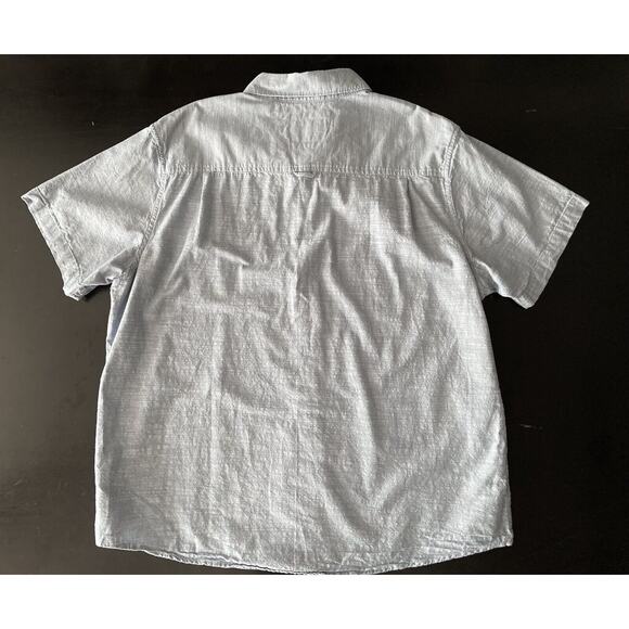 HURLEY Standard Collection Slub Button-down Cotton Shirt sz XXL | Blue - Picture 6 of 6